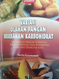 VARIASI OLAHAN PANGAN BERBAHAN KARBOHIDRAT